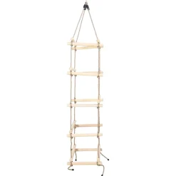 vidaXL Touwladder 200 cm hout