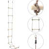 vidaXL Touwladder 290 cm hout