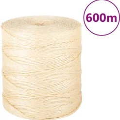 vidaXL Touw 2 mm 600 m 100% sisal