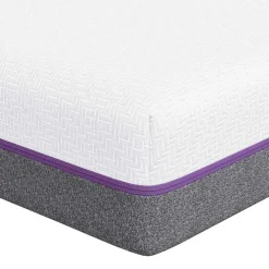 vidaXL Traagschuimmatras Medium 80 x 160 cm Wit en Grijs