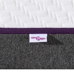 vidaXL Traagschuimmatras Medium 80 x 160 cm Wit en Grijs