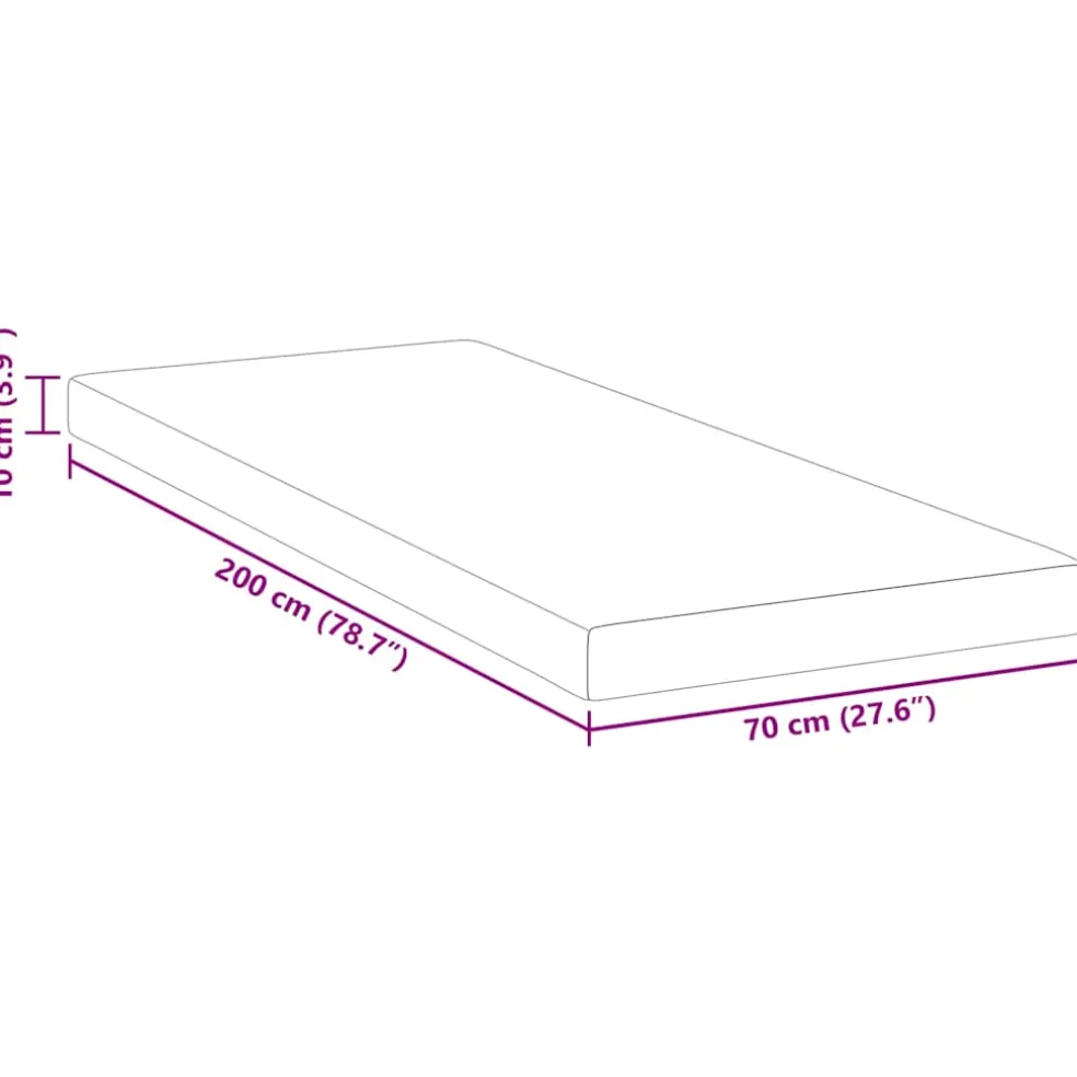 vidaXL Traagschuimmatras topper 70 x 200 cm Thick Stof-100% polyester