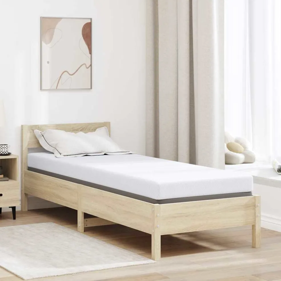 vidaXL Traagschuimmatras topper 70 x 200 cm Thick Stof-100% polyester