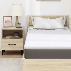 vidaXL Traagschuimmatras topper 80 x 200 cm Thick Stof-100% polyester