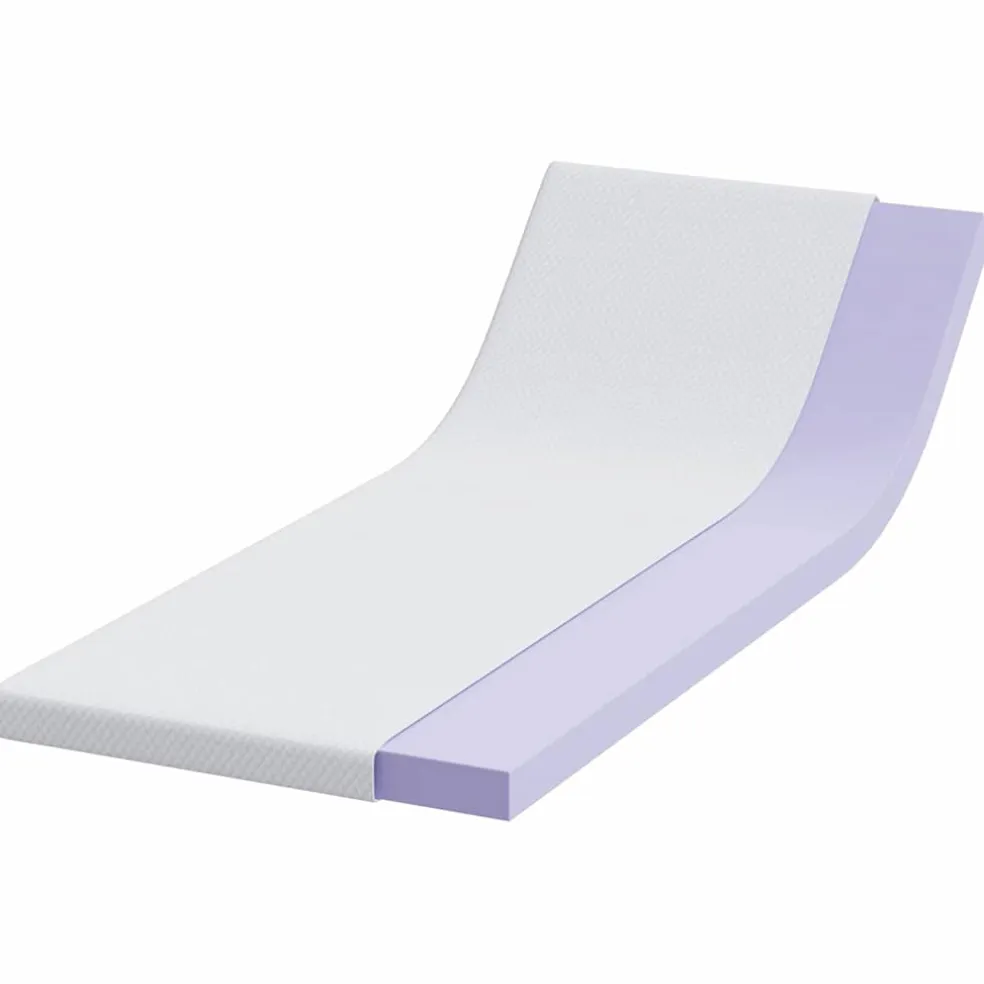 vidaXL Traagschuimmatras topper 80 x 200 cm Thick Stof-100% polyester