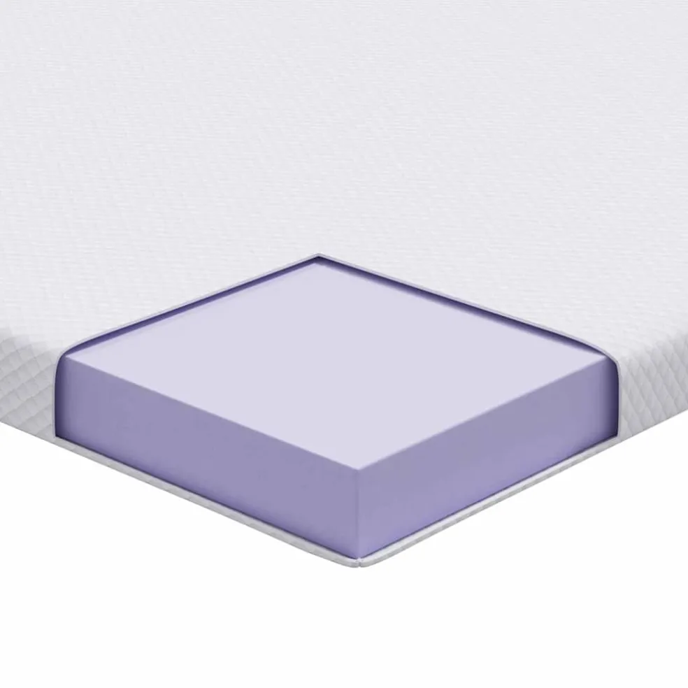 vidaXL Traagschuimmatras topper 80 x 200 cm Thick Stof-100% polyester