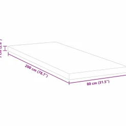 vidaXL Traagschuimmatras topper 80 x 200 cm Thick Stof-100% polyester