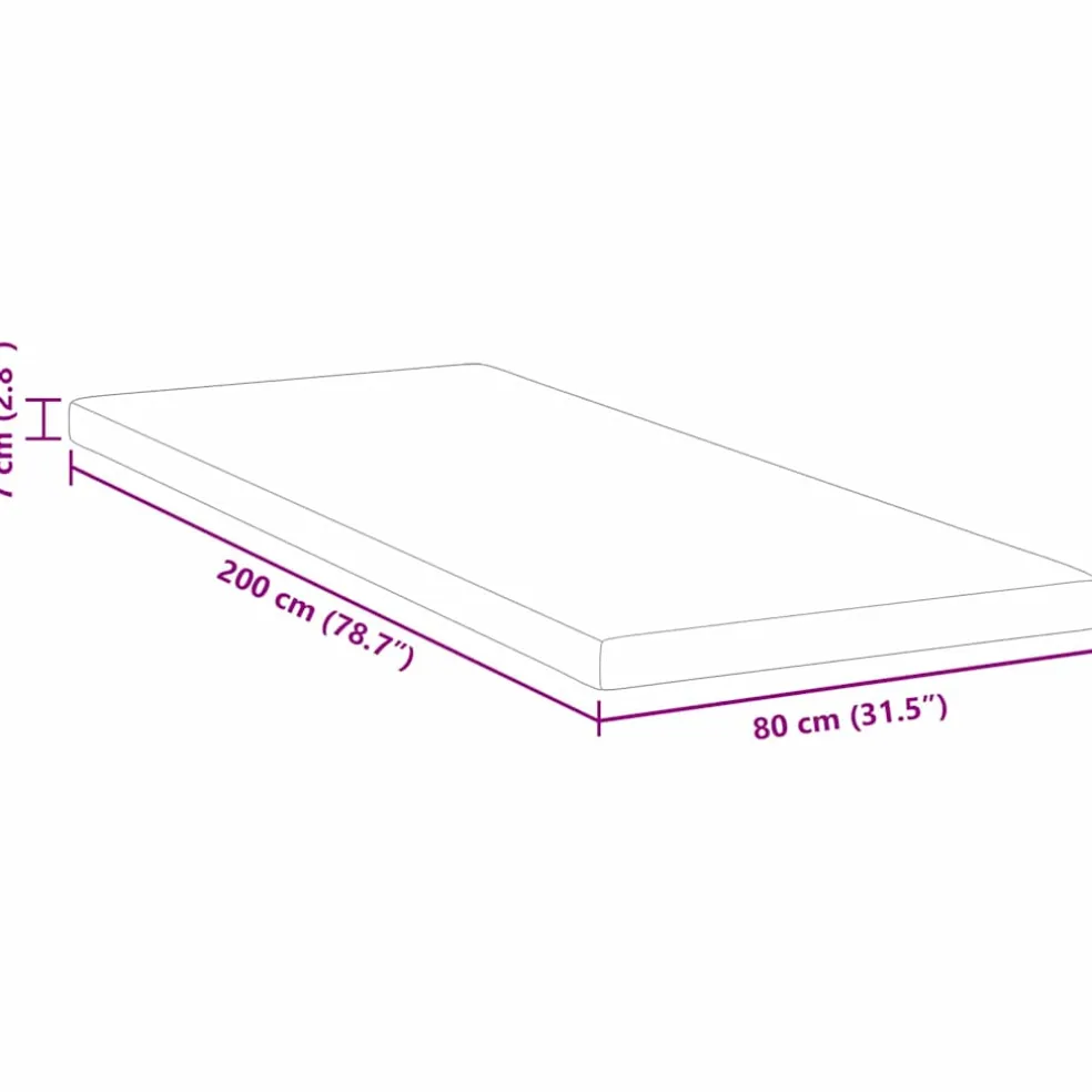 vidaXL Traagschuimmatras topper 80 x 200 cm Thick Stof-100% polyester