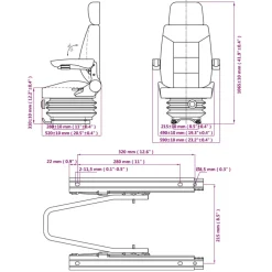 vidaXL Tractorstoel met ophanging