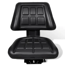 vidaXL Tractorstoel met rugleuning zwart