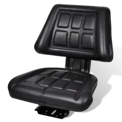 vidaXL Tractorstoel met rugleuning zwart