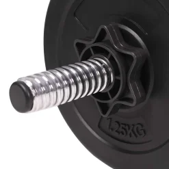 vidaXL Trainingsbank met gewichtenrek en halterset 90 kg