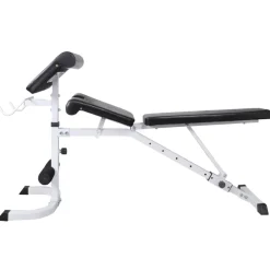 vidaXL Trainingsbank met gewichtenrek en halterset 60,5 kg