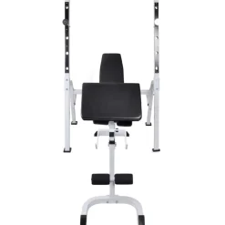vidaXL Trainingsbank met gewichtenrek en halterset 60,5 kg