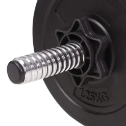 vidaXL Trainingsbank met gewichtenrek en halterset 90 kg