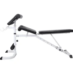 vidaXL Trainingsbank met gewichtenrek en halterset 90 kg