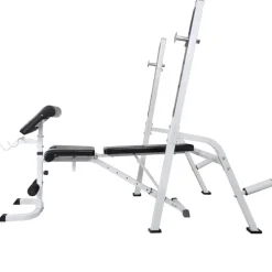 vidaXL Trainingsbank met gewichtenrek en halterset 90 kg