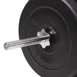 vidaXL Trainingsbank met gewichtenrek en halterset 90 kg