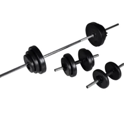vidaXL Trainingsbank met halterset 30,5 kg