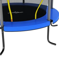 vidaXL Trampoline met veiligheidsnet rond 140x160 cm blauw