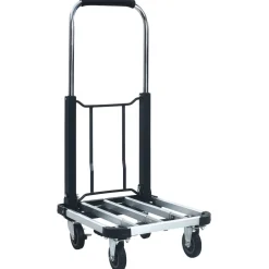 vidaXL Transportwagen inklapbaar 150 kg aluminium zilverkleurig
