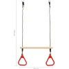 vidaXL Trapezestang met ringen