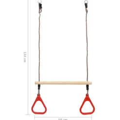 vidaXL Trapezestang met ringen