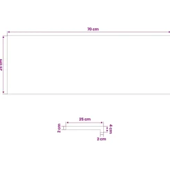 vidaXL Traplopers 2 st 70 x 25 x 2 cm Lak Massief beukenhout