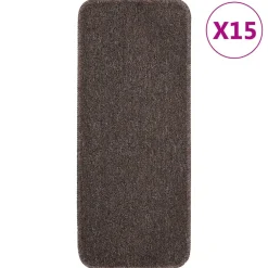 vidaXL Trapmatten 15 st anti-slip rechthoekig 60x25 cm bruin