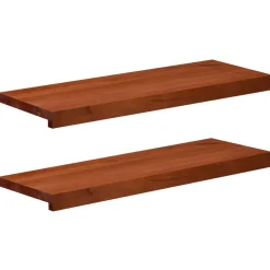 vidaXL Trapmatten 2 st Bruin 70 x 25 x 2 cm Massief beukenhout