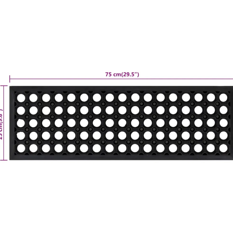 vidaXL Trapmatten 10 st 25x75 cm rubber