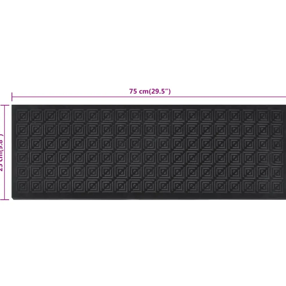 vidaXL Trapmatten 10 st 25x75 cm rubber