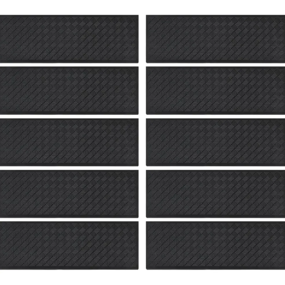 vidaXL Trapmatten 10 st 25x75 cm rubber