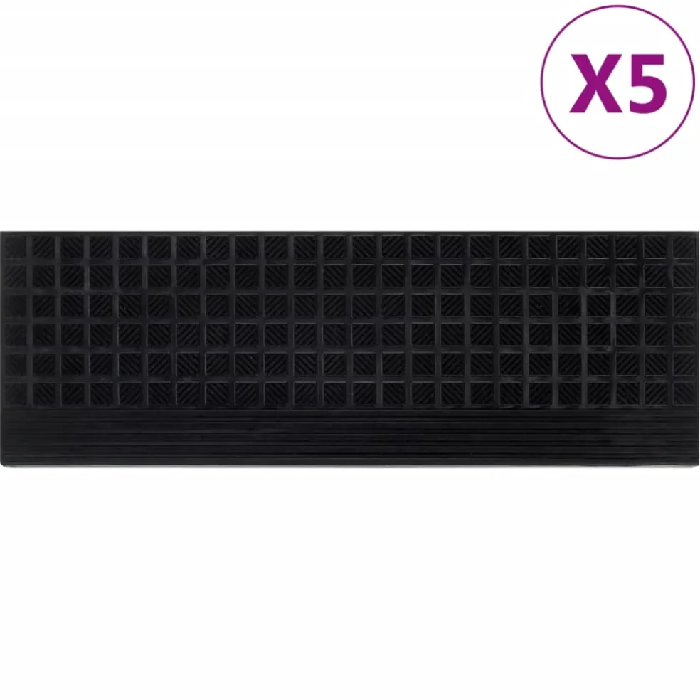 vidaXL Trapmatten 5 st 25x75 cm rubber