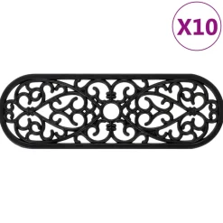 vidaXL Trapmatten 10 st 25x75 cm rubber
