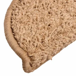 vidaXL Trapmatten 15 st 56x17x3 cm beige halfrond