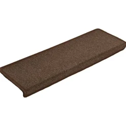 vidaXL Trapmatten 15 st 65x21x4 cm Bruin Rechthoekige Rand