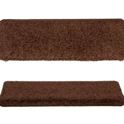 vidaXL Trapmatten 15 st 65x21x4 cm Bruin Rechthoekige Rand