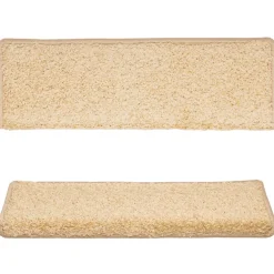 vidaXL Trapmatten 15 st 65x21x4 cm crème met rechthoekige rand