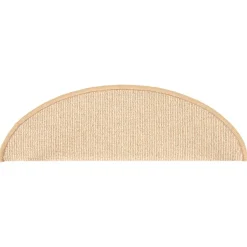 vidaXL Trapmatten 15 st 56x17x3 cm Crème Halfrond