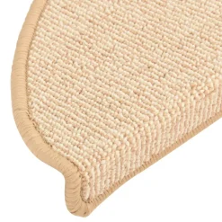 vidaXL Trapmatten 15 st 56x17x3 cm Crème Halfrond