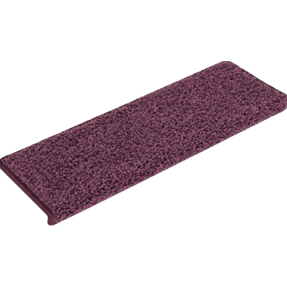 vidaXL Trapmatten 15 st 65x21x4 cm Donkerpaars Rechthoekige Rand