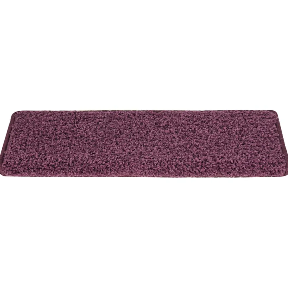 vidaXL Trapmatten 15 st 65x21x4 cm Donkerpaars Rechthoekige Rand