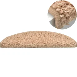vidaXL Trapmatten 15 st 56x17x3 cm Goud Halfrond