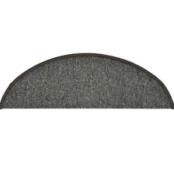 vidaXL Trapmatten 15 st 56x17x3 cm grijs en zwart halfrond