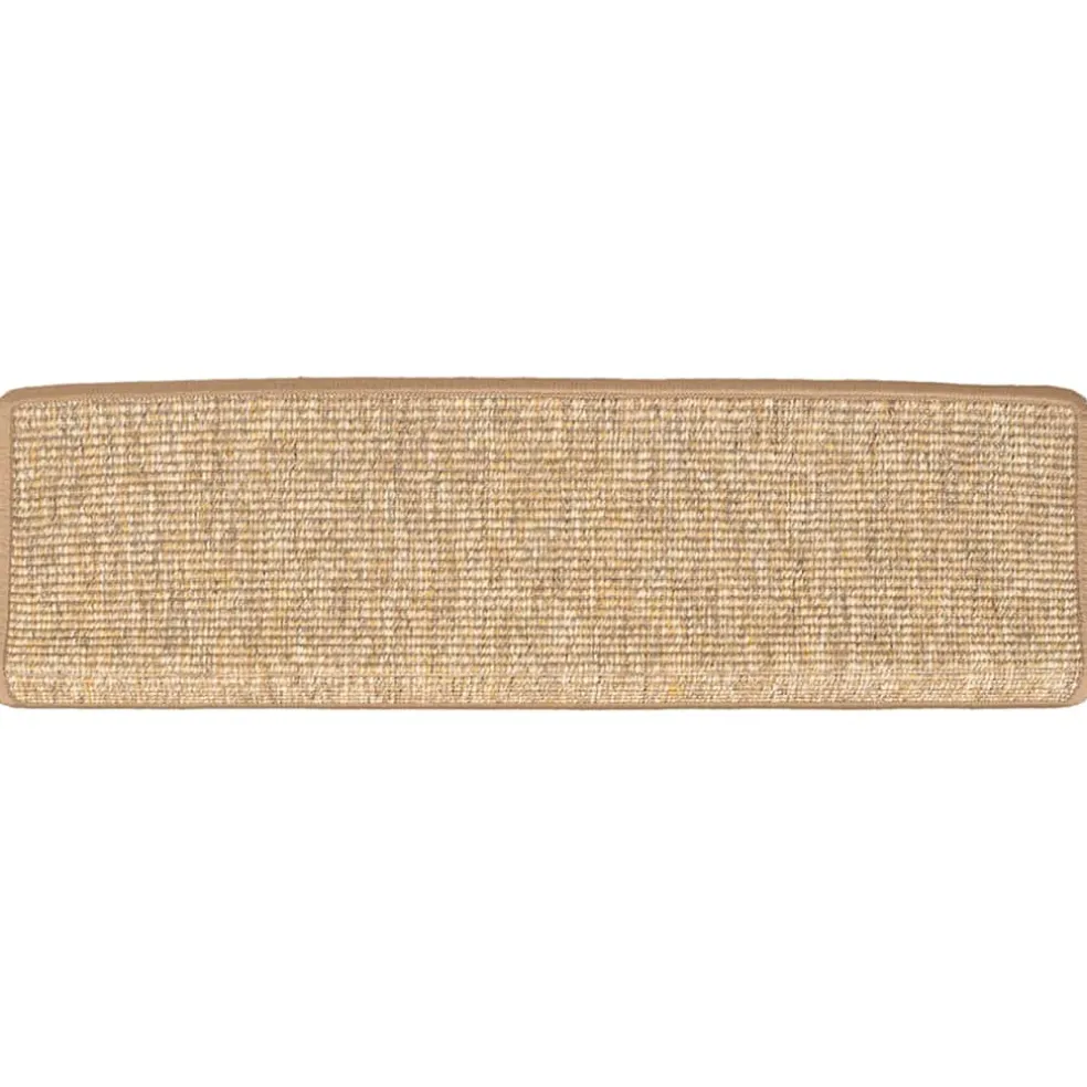vidaXL Trapmatten 15 st 65x21x4 cm lichtbruin met rechthoekige rand