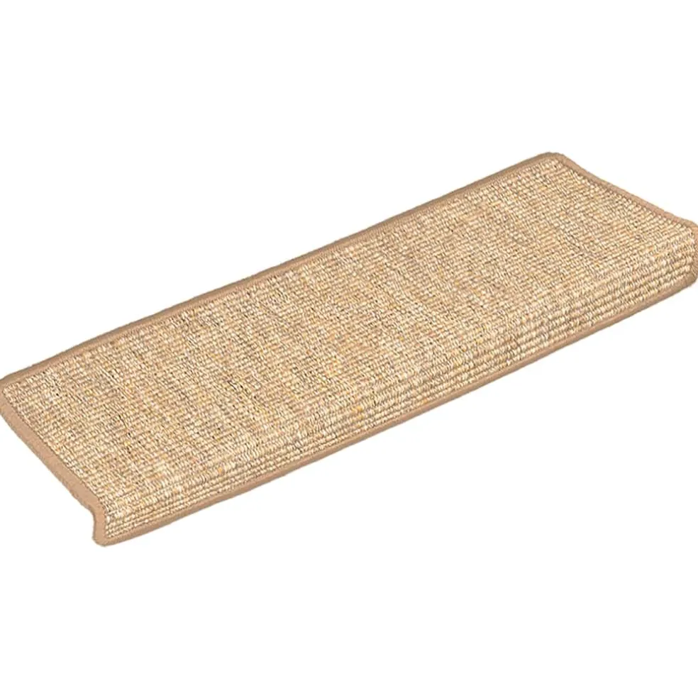 vidaXL Trapmatten 15 st 65x21x4 cm lichtbruin met rechthoekige rand