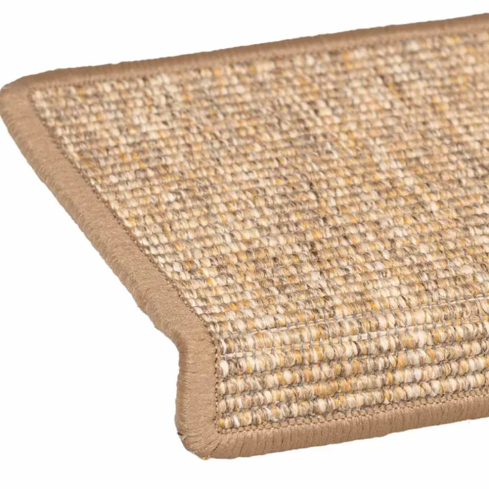 vidaXL Trapmatten 15 st 65x21x4 cm lichtbruin met rechthoekige rand