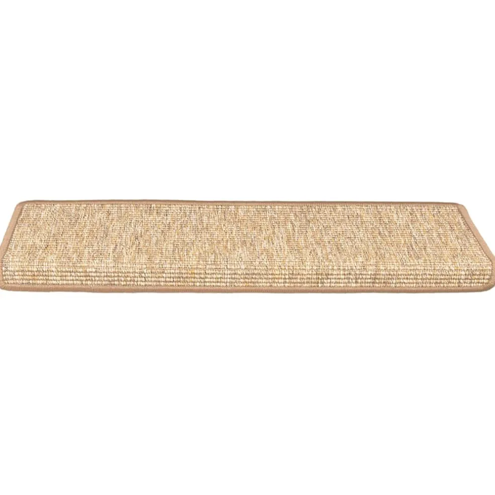 vidaXL Trapmatten 15 st 65x21x4 cm lichtbruin met rechthoekige rand