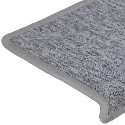 vidaXL Trapmatten 15 st 65x21x4 cm lichtgrijs met rechthoekige rand